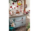 Ghirlanda di bacche rosse e pigne innevate H 11 x ø 40 cm