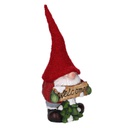 Gnomo resina con cartello rosso cm21,5x19h50
