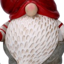 Gnomo resina con lanterna rosso cm38x20h40