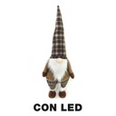 Gnomo tessuto con led beige cm30x22h85