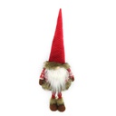 Gnomo tessuto con led rosso cm25x18h72