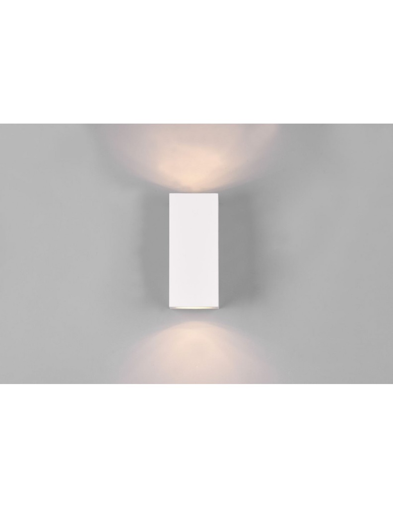 Lampada Parete Squadrata Doppia Emissione GU10 Roya Bianco IP44 Trio Lighting