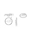 Lampada Soffitto Design Cerchio Led Dimmer 4000k Parma Bianco Trio Lighting