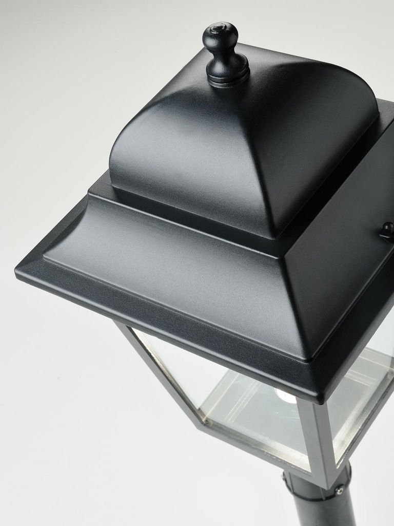 Lampada Sospesa in Alluminio Pressofuso con Diffusori in Vetro Trasparente nero