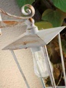 Lampada Sospesa in Alluminio Pressofuso con Diffusori in Vetro Trasparente ruggine