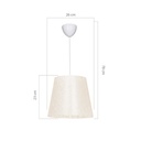 Lampada a sospensione Conic ASZ0778 in tessuto beige