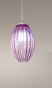 Lampada in Metallo Violetto 18x18x28 cm