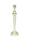 Lampada metallo crema cm 30h68 vintage con fiocco grigio