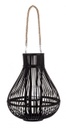 Lanterna Belem nero con manico in bamboo