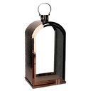 Lanterna metallo 1-3 rame rettangolare cm25x26h49-56