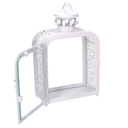 Lanterna metallo bianco cm 17x9h30