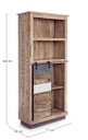 Libreria 1 anta 4 piani legno Tudor cm 71 x 34 x 163