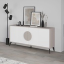 Madia Gora 180x35.6x82 cm Light Mocha con Ante Bianche