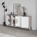 Madia Gora 180x35.6x82 cm Light Mocha con Ante Bianche