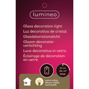 Mini albero in vetro con 8 led H 24 cm