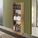 Mobile Libreria colore noce country 6 ripiani h. 180x64x29 cm (ALESSIA)