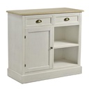 Mobile shabby bianco 2 cassetti + 1 anta + 2 ripiani cm 40 x 90 x h 84