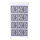 Mobiletto gianna cassettiera bianco grigio 4 cassetti cm 40x29h73