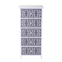 Mobiletto gianna cassettiera bianco grigio 5 cassetti cm 40x29h90