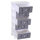 Mobiletto gianna cassettiera bianco grigio 5 cassetti cm 40x29h90