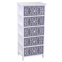 Mobiletto gianna cassettiera bianco grigio 5 cassetti cm 40x29h90