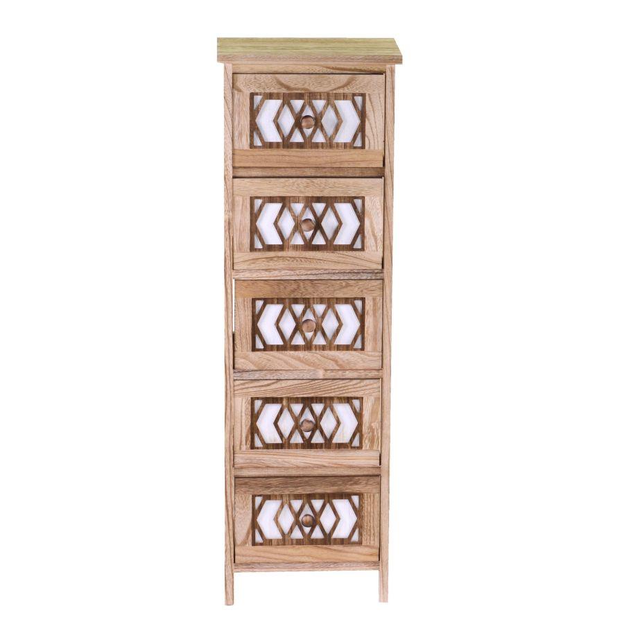 Mobiletto zagabria cassettiera 5 cassetti cm 30x23h94