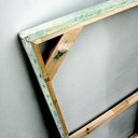 Olio su tela multicolor e telaio in legno 140x70 cm