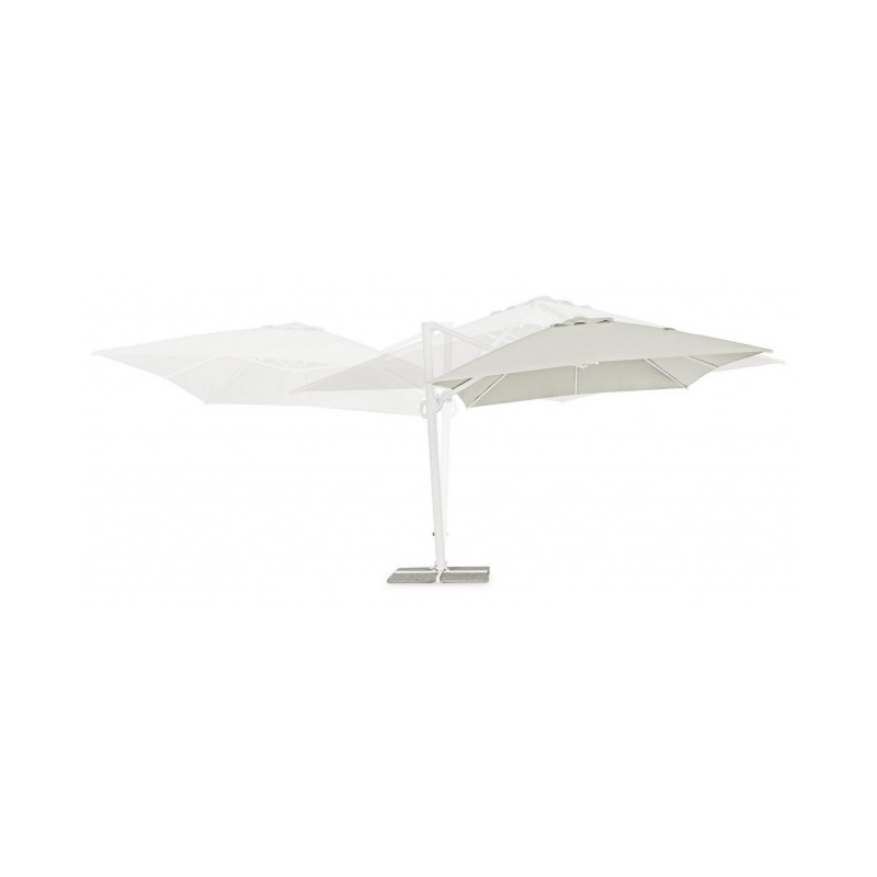 Ombrellone Eden bianco- naturale 300x400xh260 cm iperbriko