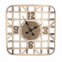 Orologio legno naturale quadro cm 60