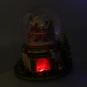 Palla di vetro led resina babbo natale con musica cmø16