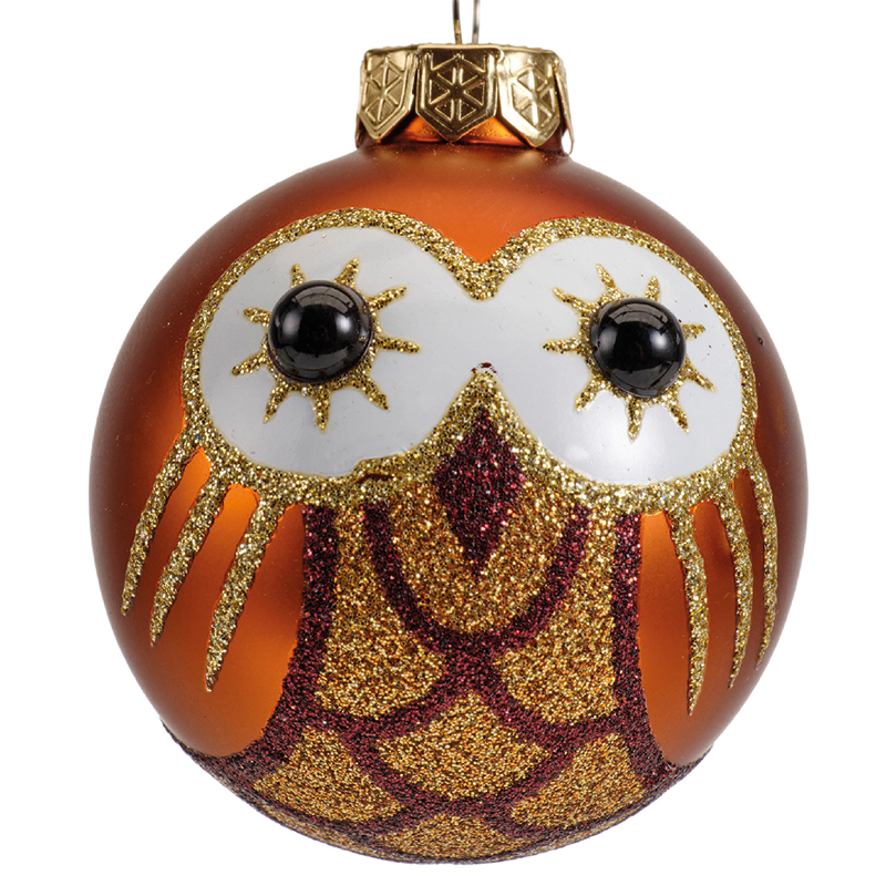 Pallina di natale Gufo assortite Ø6 cm