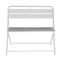 Panca giardino ferro Rovigo pieghevole bianco cm 94 x 51 x h 86
