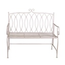 Panchina esterno metallo ragusa bianco cm 104x 55 x h90