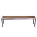 Panchina in alluminio Poliwood Seattle marrone