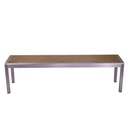 Panchina in alluminio Poliwood Seattle marrone