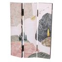Paravento stampa effetto colline multicolor 3 ante rettangolare cm 120,6x2,5xh180,6x2,5xh180