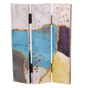 Paravento stampa effetto marmo multicolor 3 ante rettangolare cm 120,6x2,5xh180,6x2,5xh180