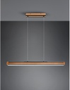 Lampadario Ufficio Doppia Emissione Vintage Legno E Metallo Nero Dimmer Deacon Trio Lighting