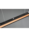 Lampadario Ufficio Doppia Emissione Vintage Legno E Metallo Nero Dimmer Deacon Trio Lighting