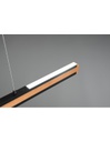 Lampadario Ufficio Doppia Emissione Vintage Legno E Metallo Nero Dimmer Deacon Trio Lighting