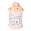 Lanterna ceramica arancione tondo cmø11