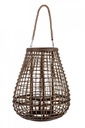 Lanterna con manico MOMBASA intrecciata colore marrone 33dx40h cm