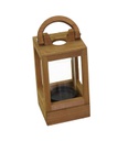 Lanterna legno naturale quadro cm16x16h36