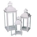 Lanterna metallo 1-3 bianco cm20x20h53,2