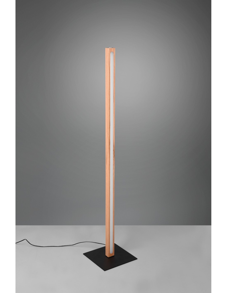 Piantana Bacchetta Legno Vintage Led Touch Bellari Trio Lighting