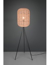 Piantana Vintage Runa Treppiede Diffusore Sisal Marrone Trio Lighting