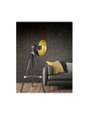 Piantana Vintage Treppiede Parabola Nero e Oro Liège Trio Lighting