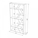Libreria moderna moderna divisorio rovere nero cm 84 x 22 x 157 h