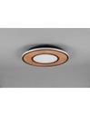 Plafoniera Vintage Legno Led Dimmer Deacon Ø50 cm Trio Lighting
