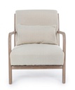 Poltrona Ancilla Vintage in lino cotone con cuscino